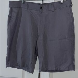 Gray Pro Tour Logo Golf Polyester Walking Flat Front Shorts 36/37